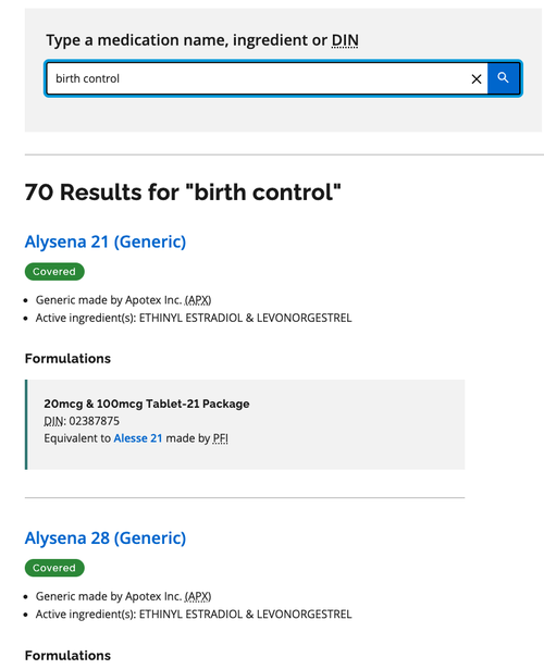 Birth Control OHIP Coverage