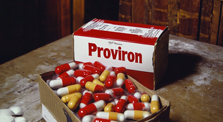 mikel31213_a_box_of_medication_labeled_Proviron_--ar_43_--v_6_c9a6f68b-a9c0-4d7d-bd5d-d10f5bc96d7b_1